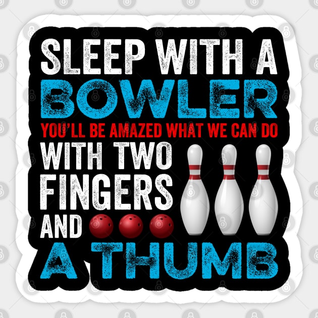 Funny Bowling Gift For Bowlers Sticker by DragonTees